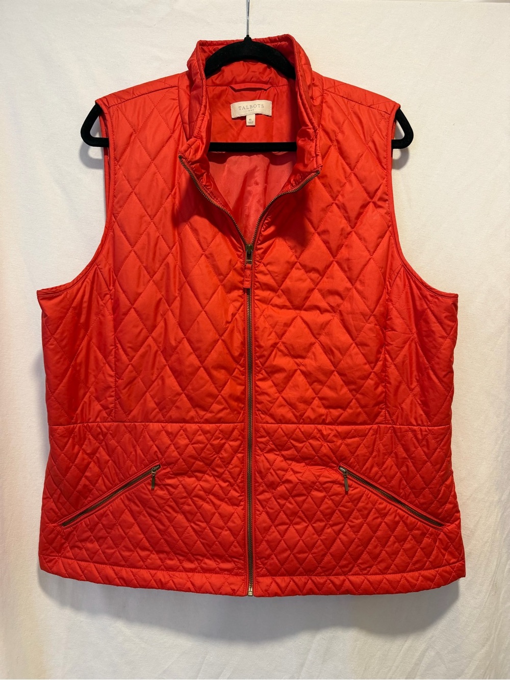 Red, Fitted Quilted Vest